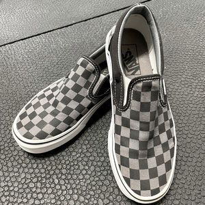 Checkered Vans. Boys size 5.5